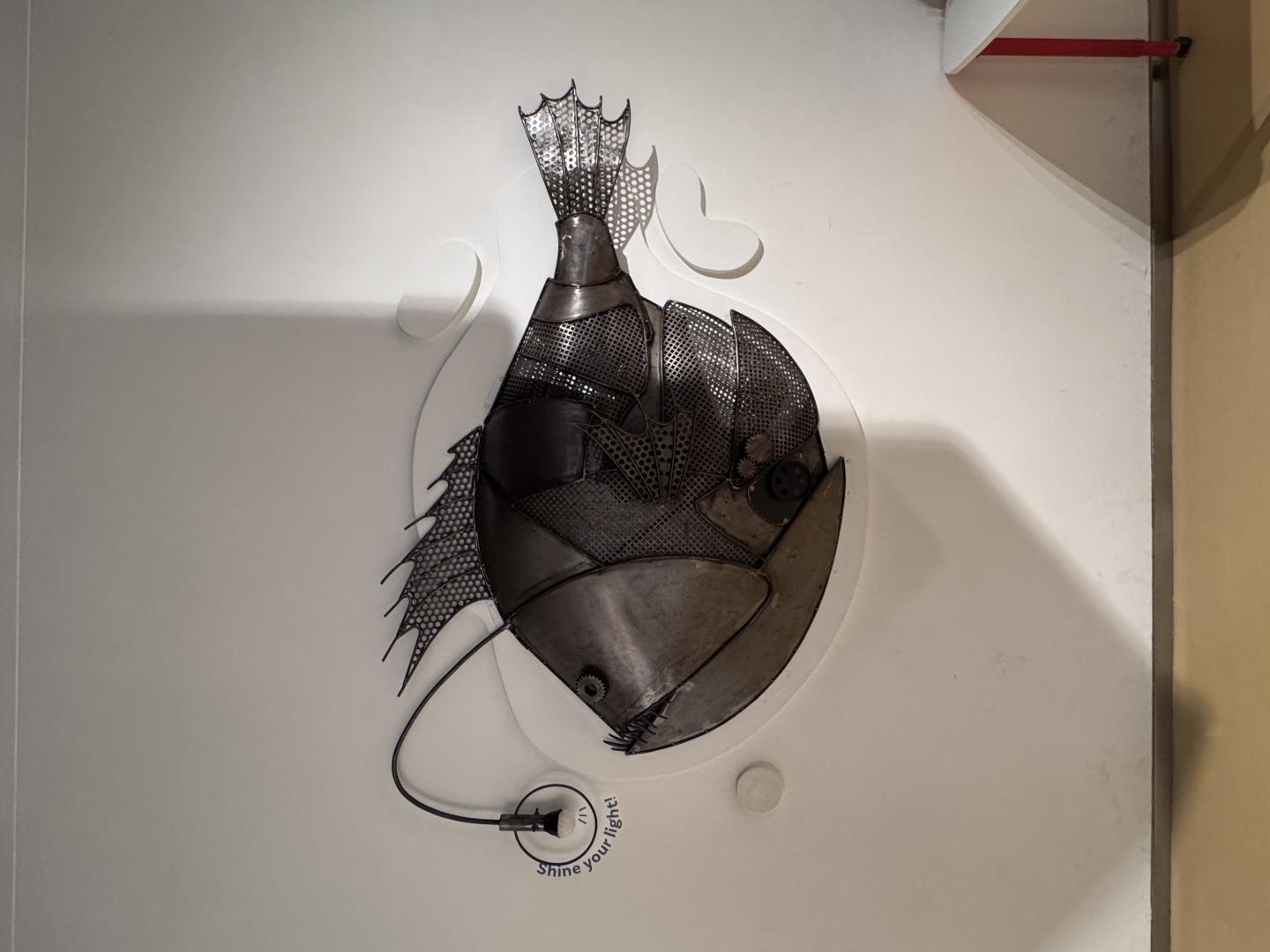 Looking at the art work in Mumbai